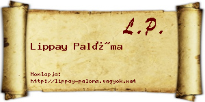 Lippay Palóma névjegykártya